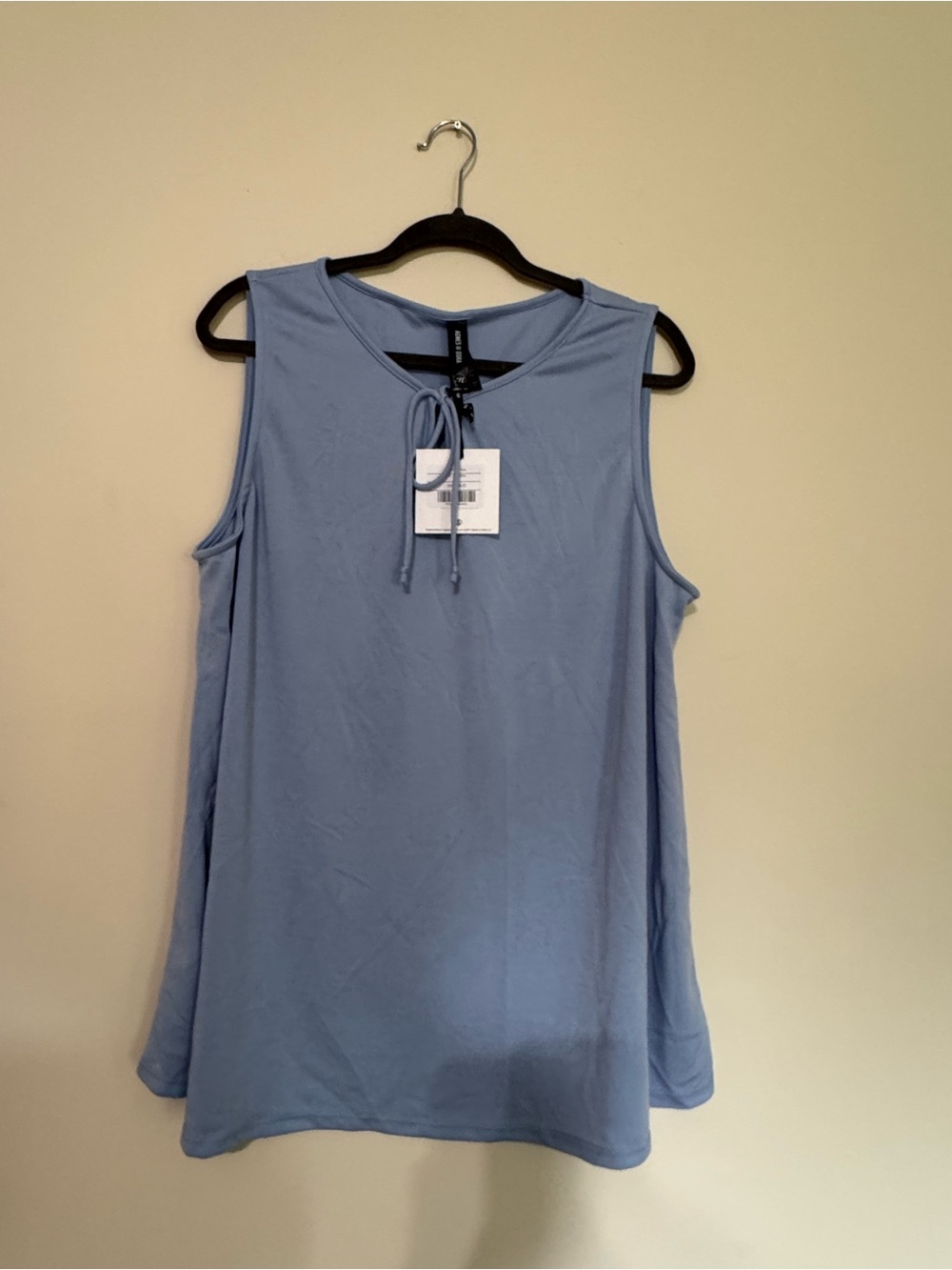 Agnes & Dora Dusty Blue Tie-Front Sleeveless Tank